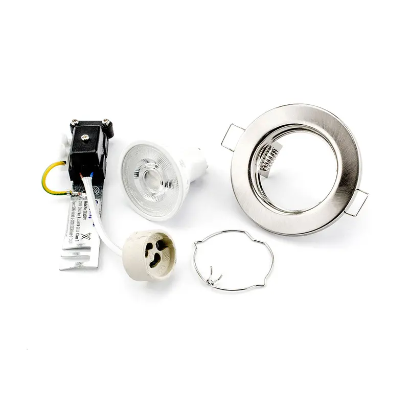 Tradeprice Recessed 5W Downlight Kit – 80Mm Cut-Out, Satin Chrome Finish 1