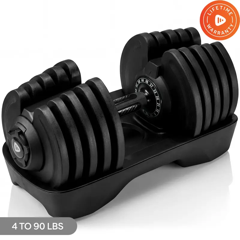 Triform Max Adjustable Dumbbell Set – Up To 90 Lb, Space-Efficient Strength Training 1