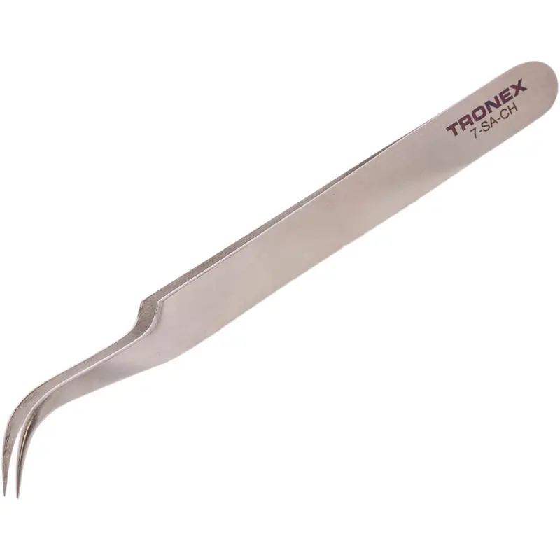 Tronex 7-Piece Curved-Tip Stainless Steel Tweezers – Ultra-Fine Precision Handling 1