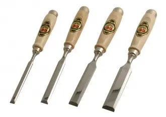 Two Cherries 4-Piece Bevel-Edged Chisel Set – Compact Workshop Kit (Model 500-1564) 1