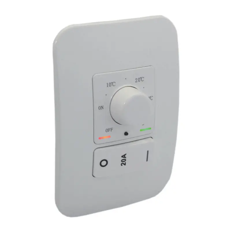 Veti White Rotary Thermostat With Integrated Isolator – 4X2 Module 1