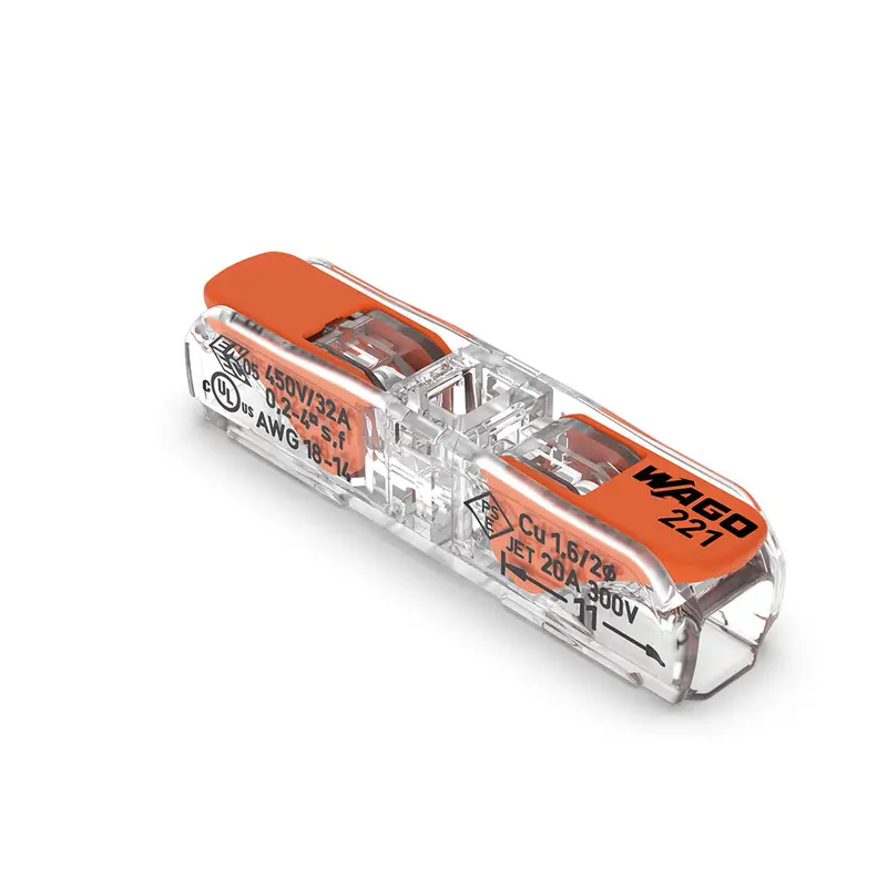 Wago 221 Orange Inline Lever Connector (0.2–4 Mm²) 1