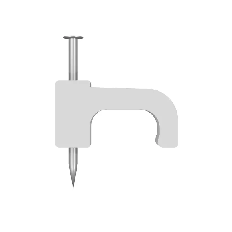 White Flat Cable Clip Pack – Fits Cables 5–18.5Mm (100 Units) 1