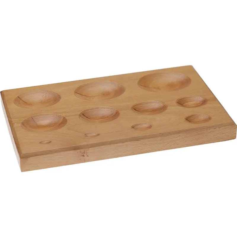 Wooden Dapping Block – 11 Oval-Shaped Cavities 1