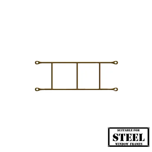 Xpanda Brick-Design Burglar Bars – 160 × 460 Mm, Matte Bronze 1