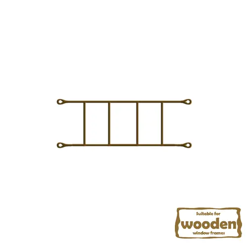Xpanda Brick-Design Burglar Bars – 160 × 530 Mm, Matte Bronze 1