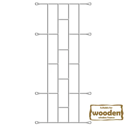 Xpanda Brick-Style Security Grille – 1270 × 530 Mm, White Finish 1