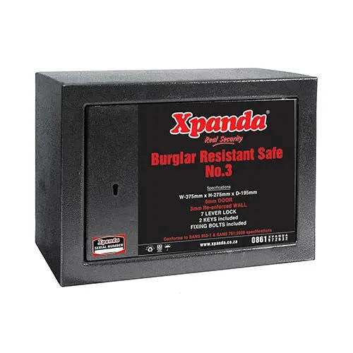 Xpanda Charcoal Burglary-Resistant Safe – Model No. 3 (275 × 375 × 195 Mm) 1