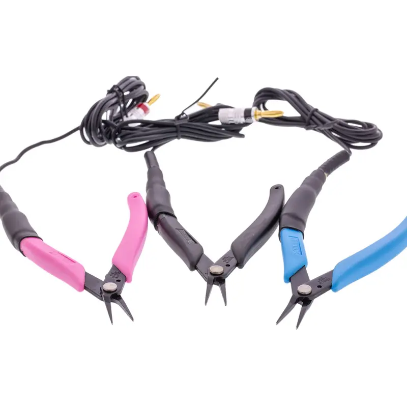 Xuron® Grounded Tweezer-Nose Pliers For Micro Welding — Color-Choice Handles (Model 450) 1