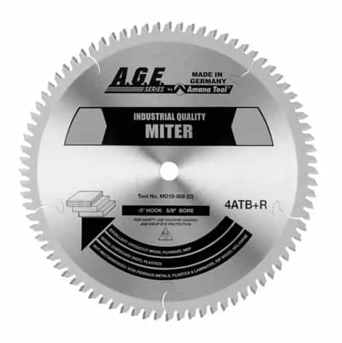 Age Heavy-Duty Miter Saw Blade – 12" X 100 Tooth, 4+1 Alternate Top Bevel 1