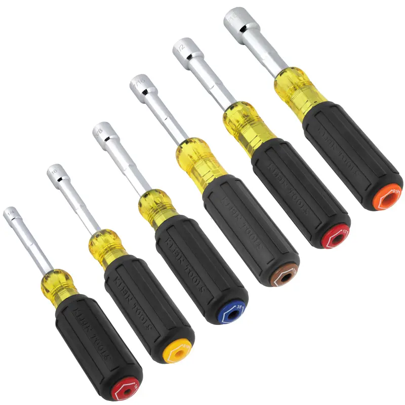 Klein Hollow-Shaft Nut Driver Set – 6-Piece, Precision Fit For Tight Spaces 1
