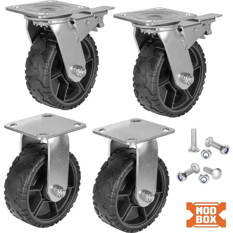 Klein Modbox Utility Cart Replacement Wheels – 6-Inch Swivel Casters (54850Mb) 1