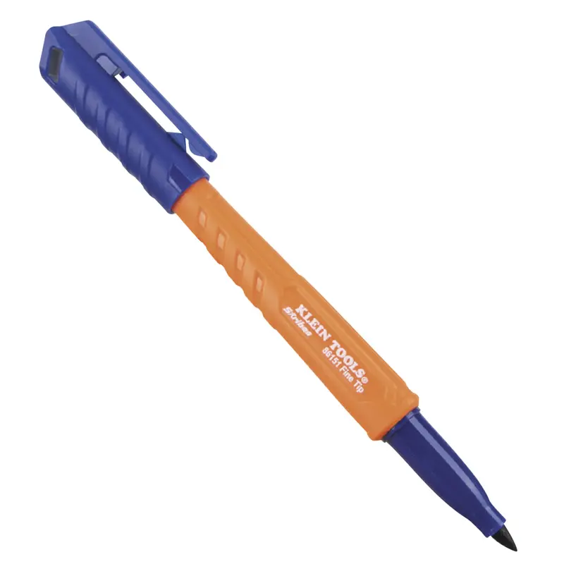 Klein Tools 86151 Fine-Tip Blue Marker — Single-Pack, Permanent Ink For Precision Marking 1