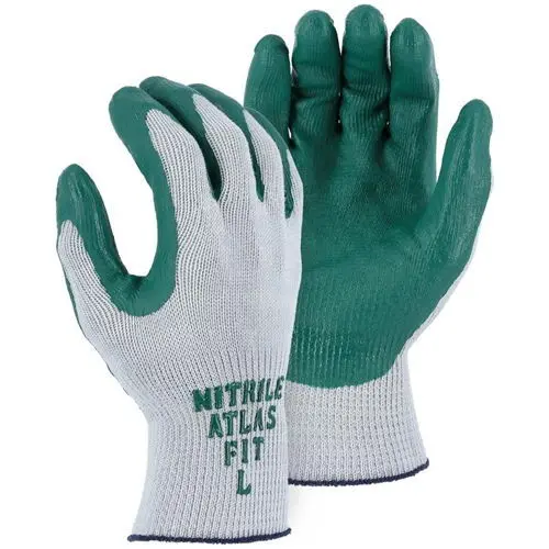 Majestic Atlas Green Nitrile-Coated Work Gloves 1