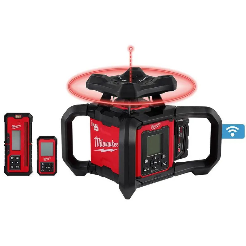 Milwaukee 3704-21T Rotary Laser Level Kit — Includes Precision Tripod And Mounting Hardware 1