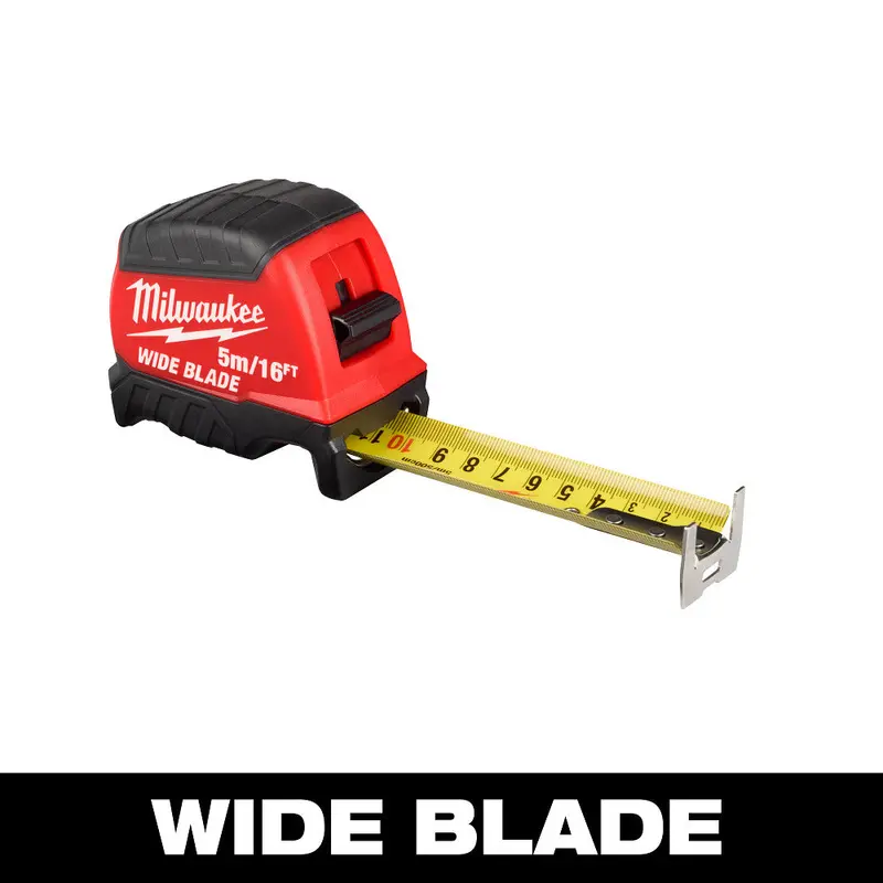 Milwaukee 48-22-1217 Tape Measure – 16-Foot Wide-Blade, 5-Meter Dual-Scale 1