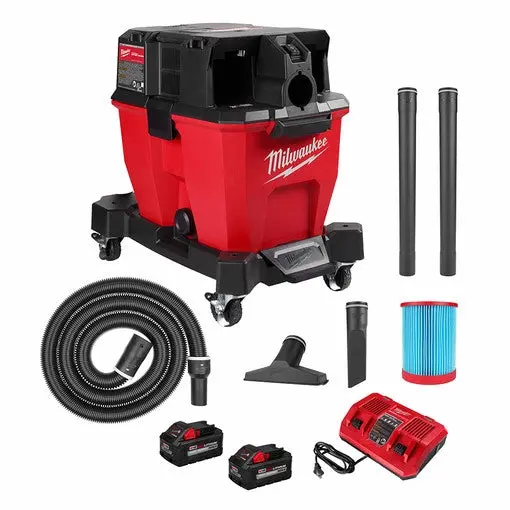 Milwaukee M18 Fuel 9-Gallon Wet/Dry Vacuum – Dual-Battery Kit (0920-22Hd) 1