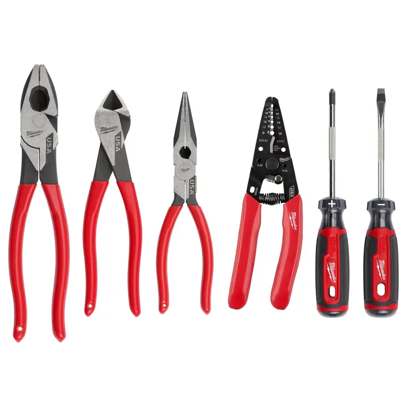 Milwaukee Mt500-6 Multi-Tool Set – Dipped-Grip Pliers, Wire Stripper, And Cushion-Grip Screwdrivers 1
