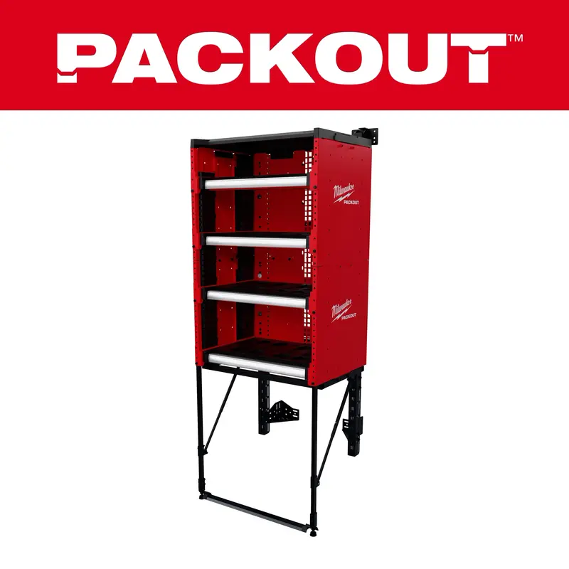 Milwaukee Packout Rack Mounting Kit – Expandable Storage Integration System (48-21-8070) 1